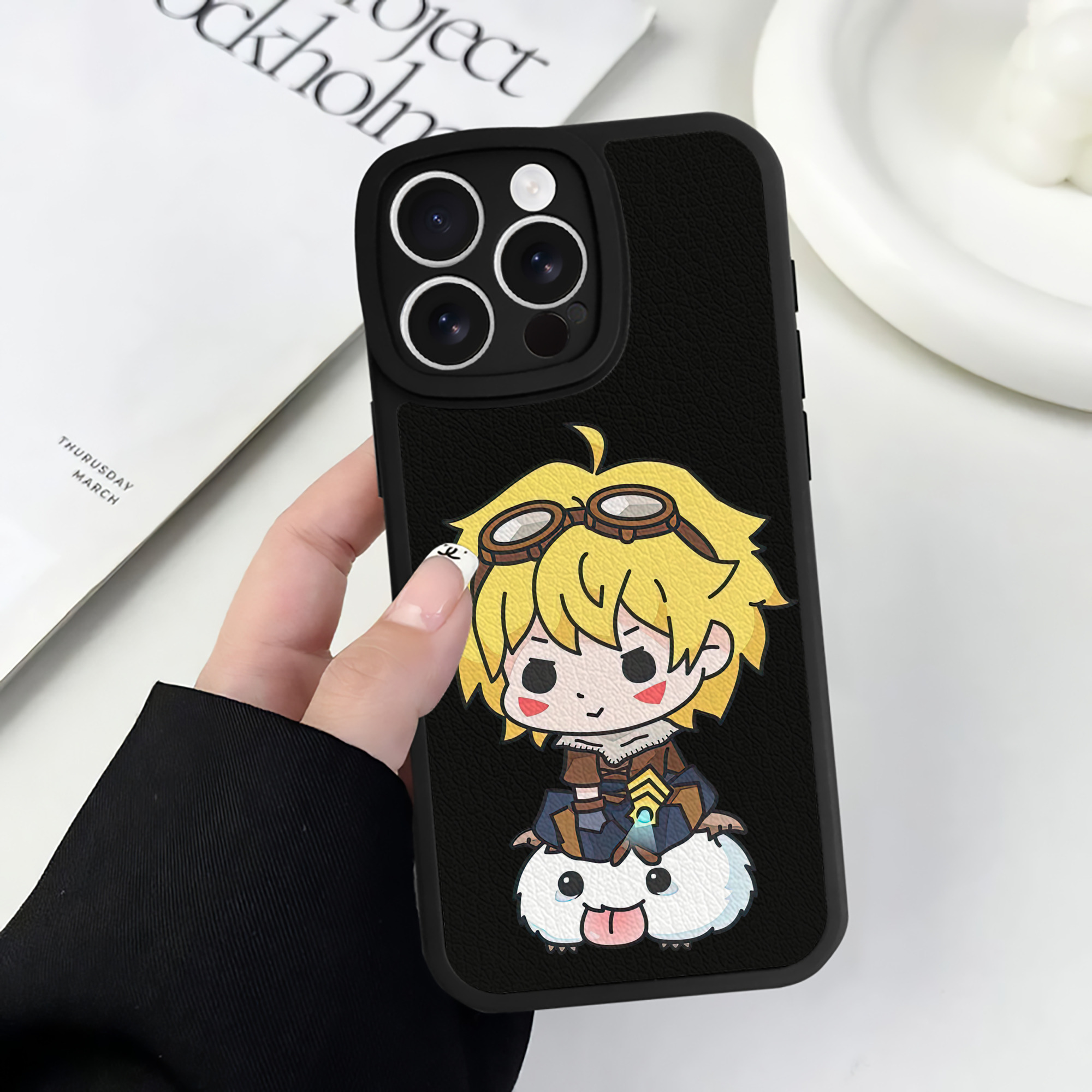 リーグ・オブ・レジェンド League of Legends LOL 【iPhone 16シリーズ対応】シリコンスマホケース（レザー調） 材質：シリコン